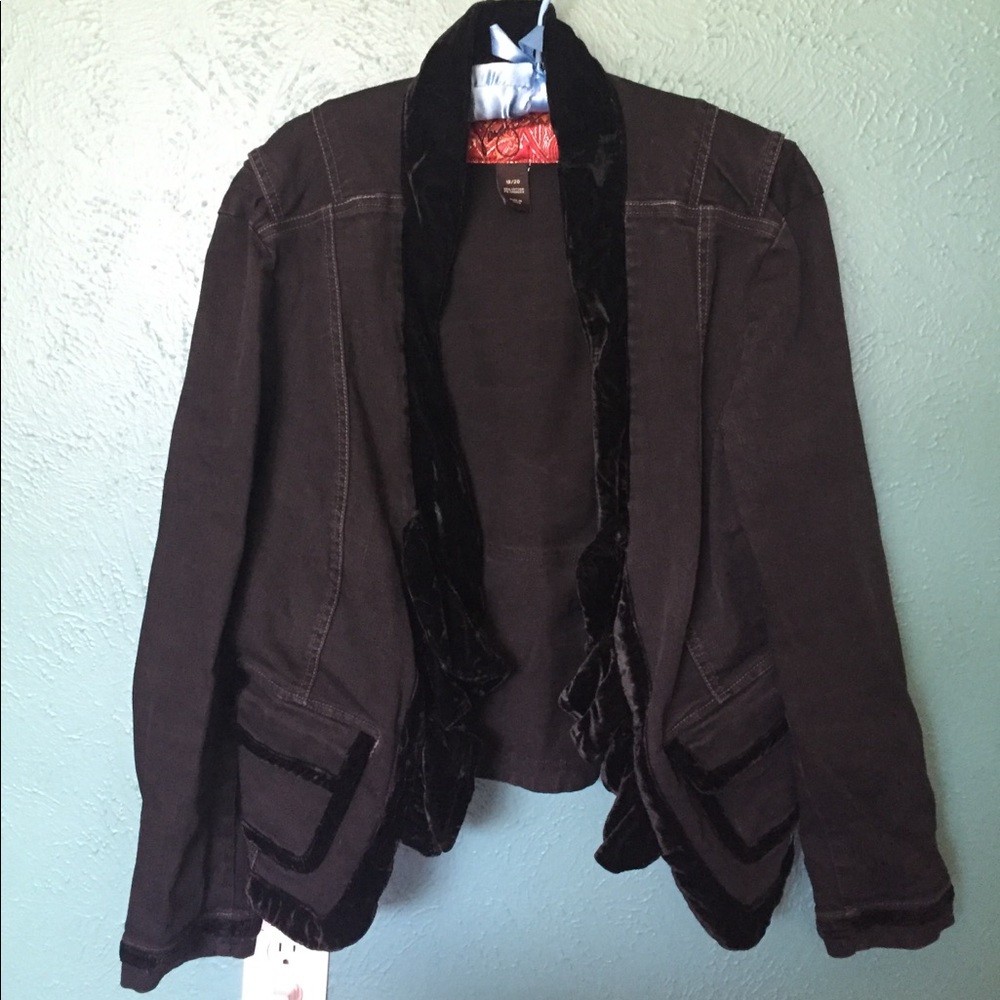 Black denim jacket